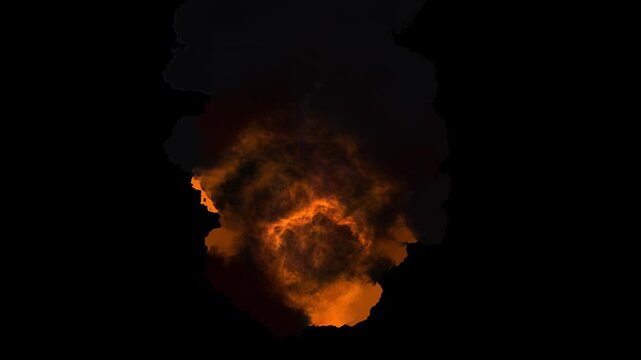 burning fire flames on transparent background