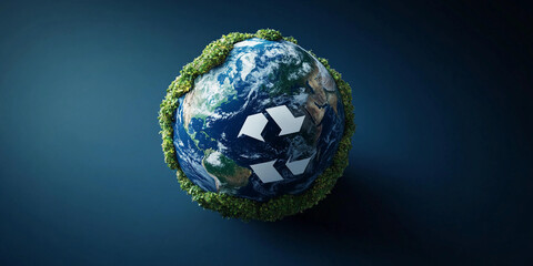 earth globe on black background