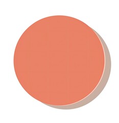 Peach circle cosmetic swatch, studio shot