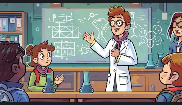 comic book how to behave in a chemistry classroom
