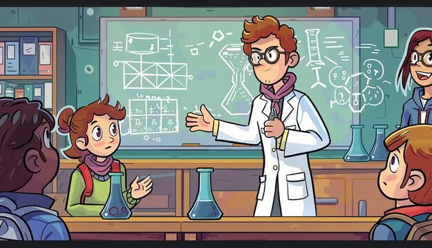 comic book how to behave in a chemistry classroom

