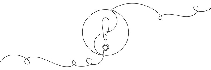 Exclamation continuous one line mark stop sign caution attention danger. Continuous one line exclamation alert icon hazard point risk safety illustration important road triangle mistake error outline