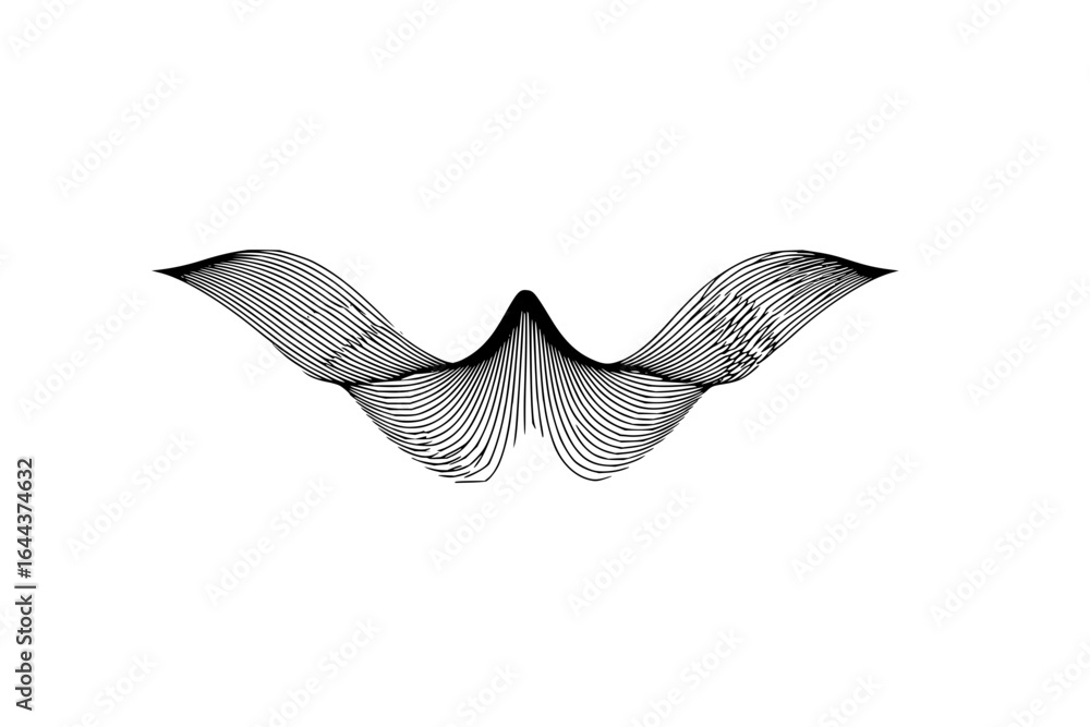 Poster abstract line art wave pattern design vector illustration for creative projects and backgrounds use 