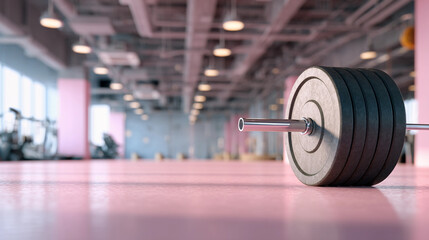 dumbbell on the gym floor