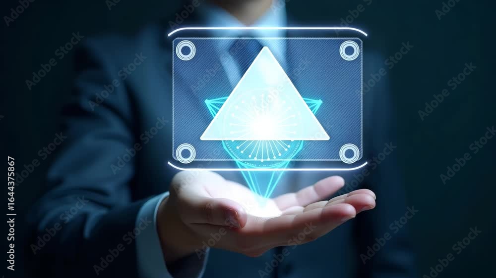 Poster flat hand presenting holographic device for goal setting strategies | evaluation goals | objective a