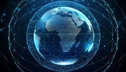 digital world globe concept of global network and connectivity on earth high speed data transfer and cyber technology information exchange and international telecommunication