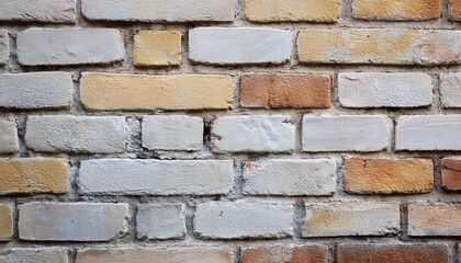 Fototapeta premium texture d un mur ancien clair avec une surface en briques colorees
