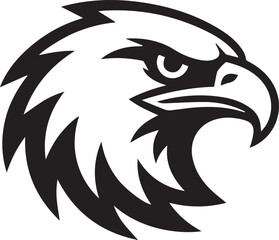 black and white eagle head icons strong raptor birds symbol clean vector for branding apparel merch tattoo signs and web