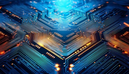 close up of a circuit board with intricate patterns and connections revealing the compact density of high speed data boards used in advanced embedded technology