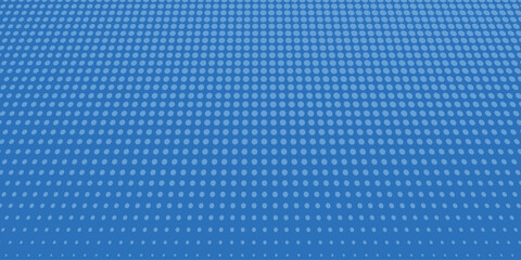 Blue halftone dot pattern background - vector graphic design from circles in varying sizes