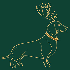 vector illustration of a dog
