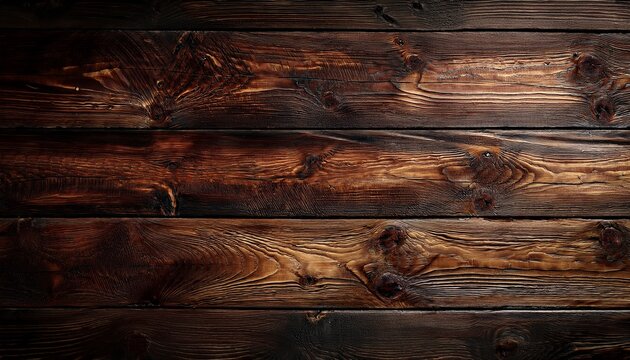 close up texture of rustic wood planks with dark burnt edges