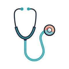 stethoscope on white background