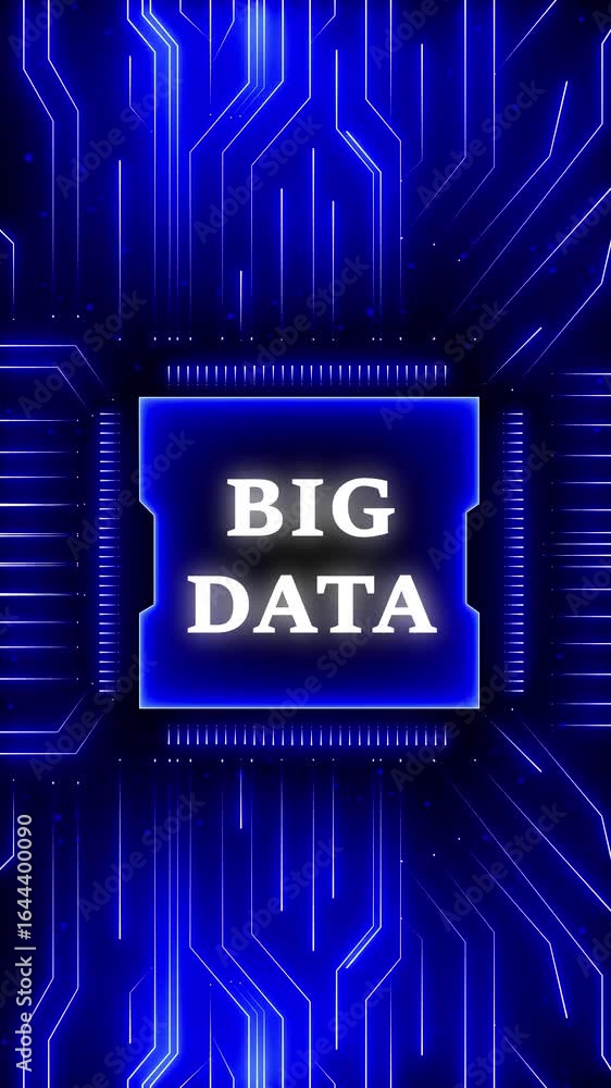 Poster businessman pressing button big data network business, communication network business people social 