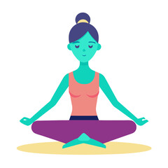 yoga woman in lotus position