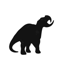 Fototapeta premium Sauropoda Black Dinosaur