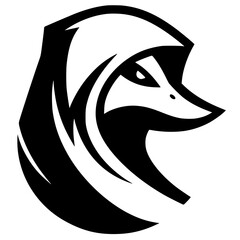 Cool duck portrait silhouette