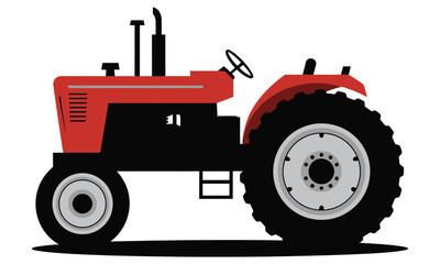 tractor isolated on white