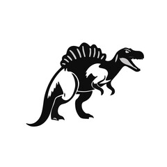 Fototapeta premium Black Pliosaur Illustration
