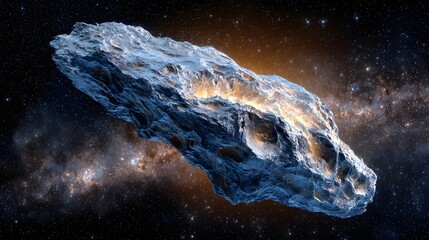 Detailed illustration of a celestial body in deep space.