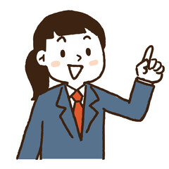 制服を着た学生表情