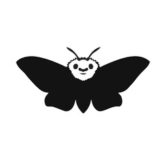 Black Puss Moth Illustration