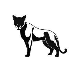 Black Puma Animal Illustration