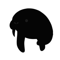 Black Manatee Pictogram