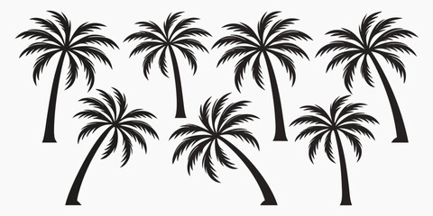 Fototapeta premium set of palm trees