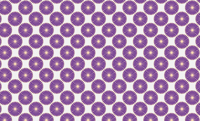 seamless pattern with circle type flowers