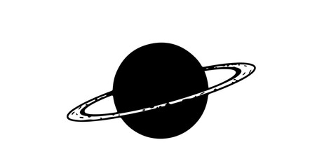 Obraz premium Object explore the cosmos with this saturn planet vector illustration perfect for astronomy and space themed designs vector
