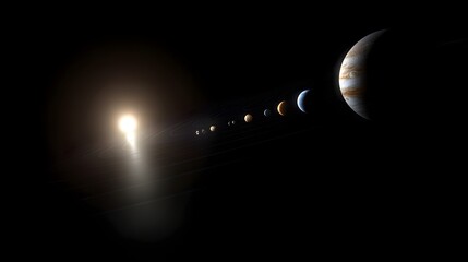 Illustrative depiction of the solar system.