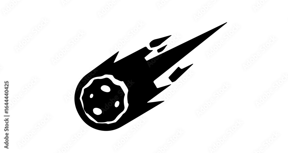 Aufkleber object discover black and white comet illustration vector image for space exploration and astronomy 