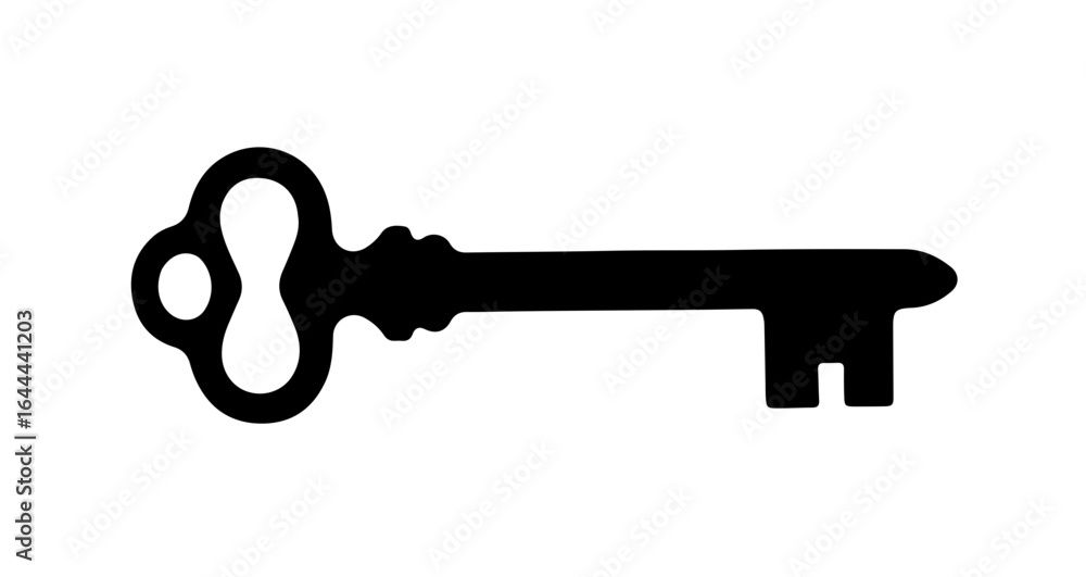 Poster object unlock security with this vintage key illustration a symbol of access and protection for your