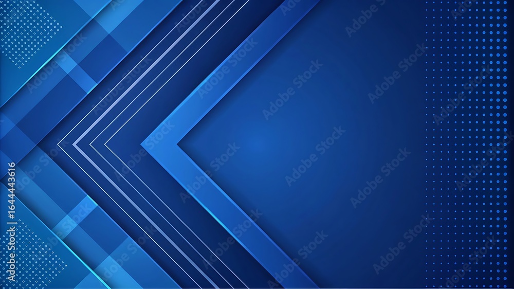 Poster blue geometric abstract diagonal lines dots background