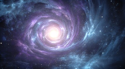 Obraz premium A swirling vortex of nebulae and stardust in deep space.