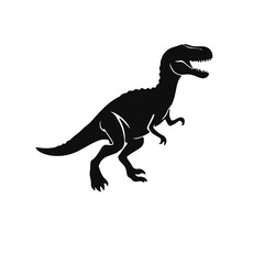 Velociraptor Black Illustration