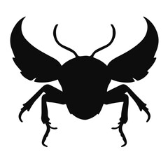 Fototapeta premium Black Tiger Beetle Illustration