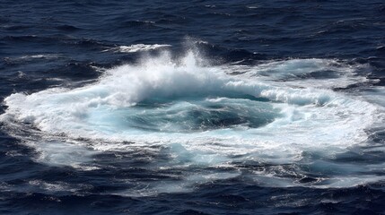 Fototapeta premium Circular waves on the ocean surface.