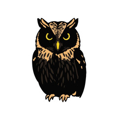 Tawny Owl in Black