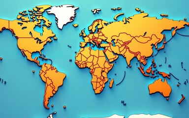 Geography Worldwide Explorer Continent Country Concept. High quality