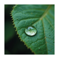 Leaf and Water Drop vector on white background.01