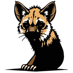 Brown Hyena Illustration