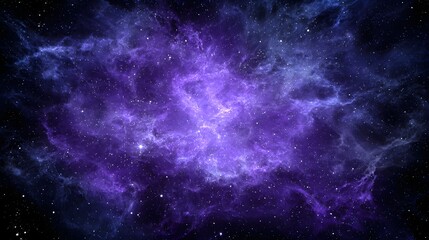 Fototapeta premium Deep space nebula with vibrant purple hues.