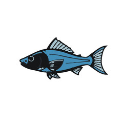 Blue Catfish Illustration