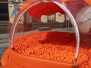 Bright and Inviting Outdoor Play Space with Orange Balls