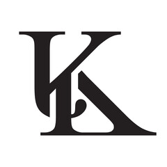 Abstract Logo. Grapheme of letters KY