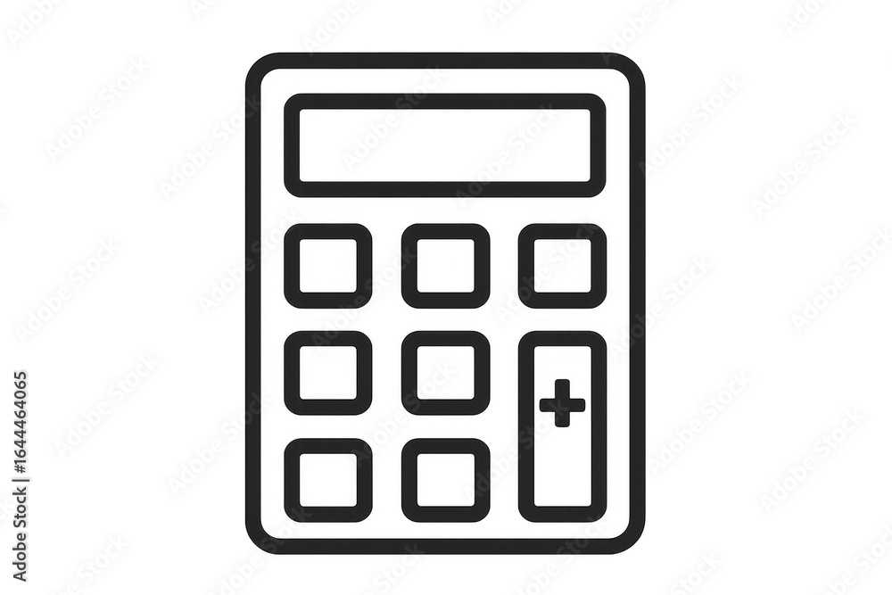 Aufkleber calculator icon showing calculating and finance on transparent background