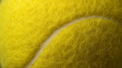 Macro Close-Up of Yellow Padel/Tennis Ball Surface Texture