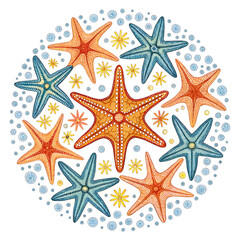 vector illustration of a colorful stars
